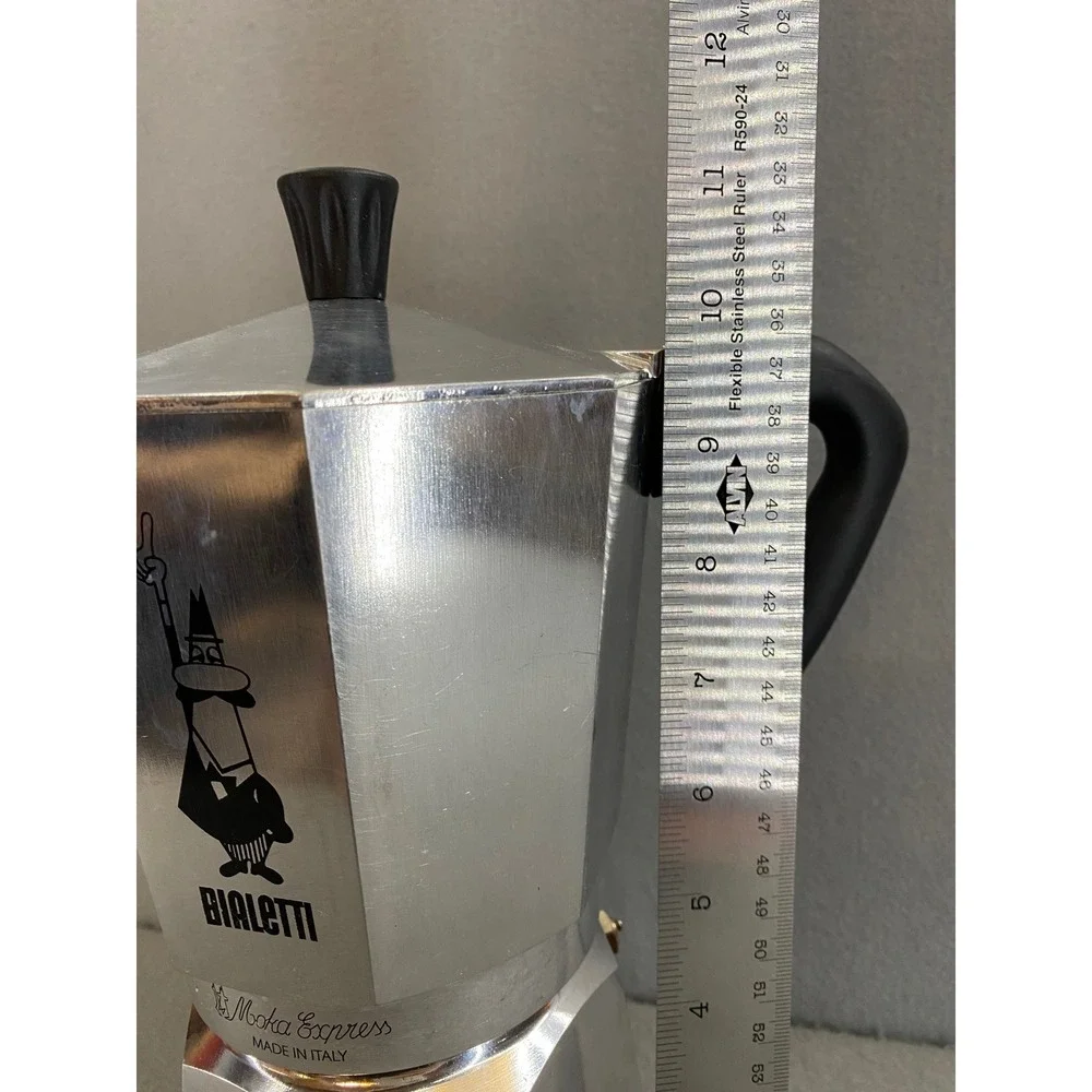 Bialetti Large Moka‎ Express Stovetop Espresso Silver Aluminum 14 cup Italy